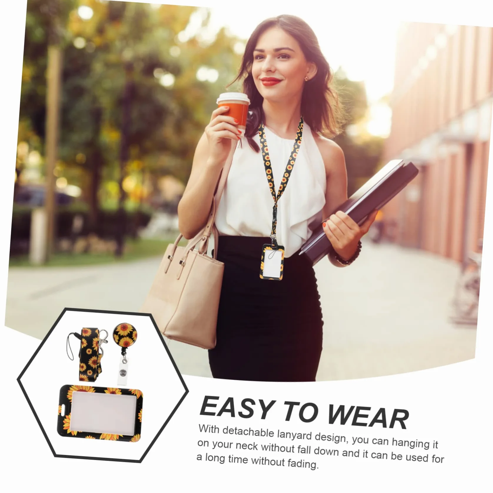 VILLCASE 4pezzi Portabadge Retrattile Con Laccetto Portacarte Per Id Badge e Biglietti Per Scuola e Resistente Compatibile Con e Studenti
