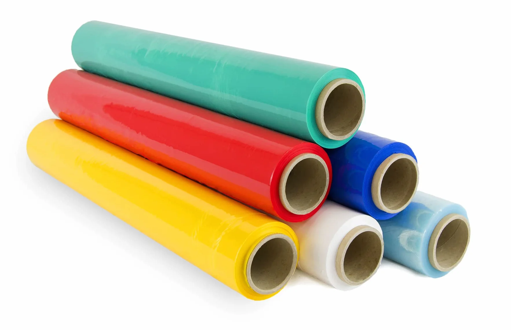 OFITURIA Pellicola per imballaggio 50 cm di larghezza e stirabile fino a 300 metri di lunghezza – Rotolo di pellicola elastica manuale per imballaggio industriale (Verde, 2)
