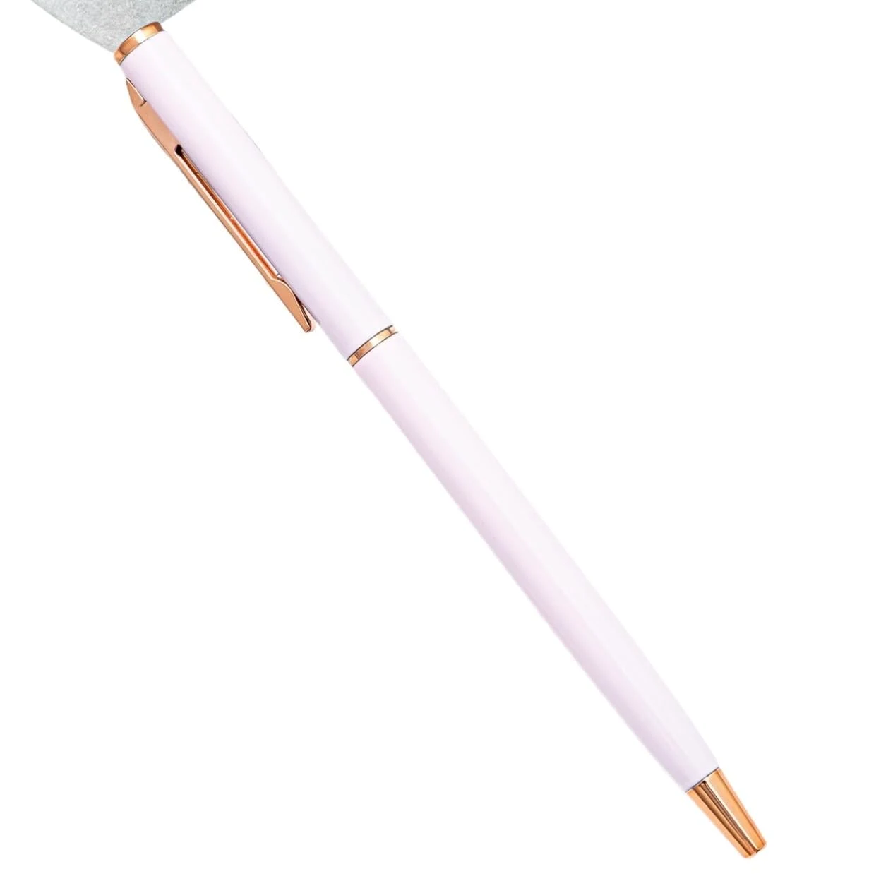 100 pz/lotto nuove penne a sfera sottili in metallo oro rosa argento pubblicità scuola forniture per ufficio logo personalizzato gratuito (stile 2-rosa chiaro, blu)