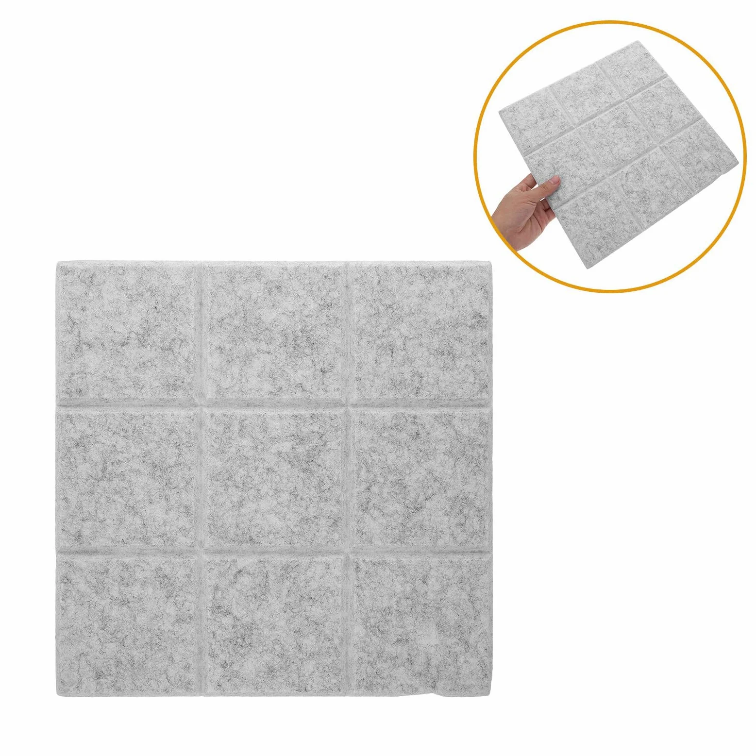 COHEALI 12 Pannelli Bacheca in Feltro Autoadesiva 30x30cm Grigio Chiaro Set da 12 Piastrelle per Bacheche da Ufficio e Casa Assorbimento Acustico per Organizzazione e Decorazione