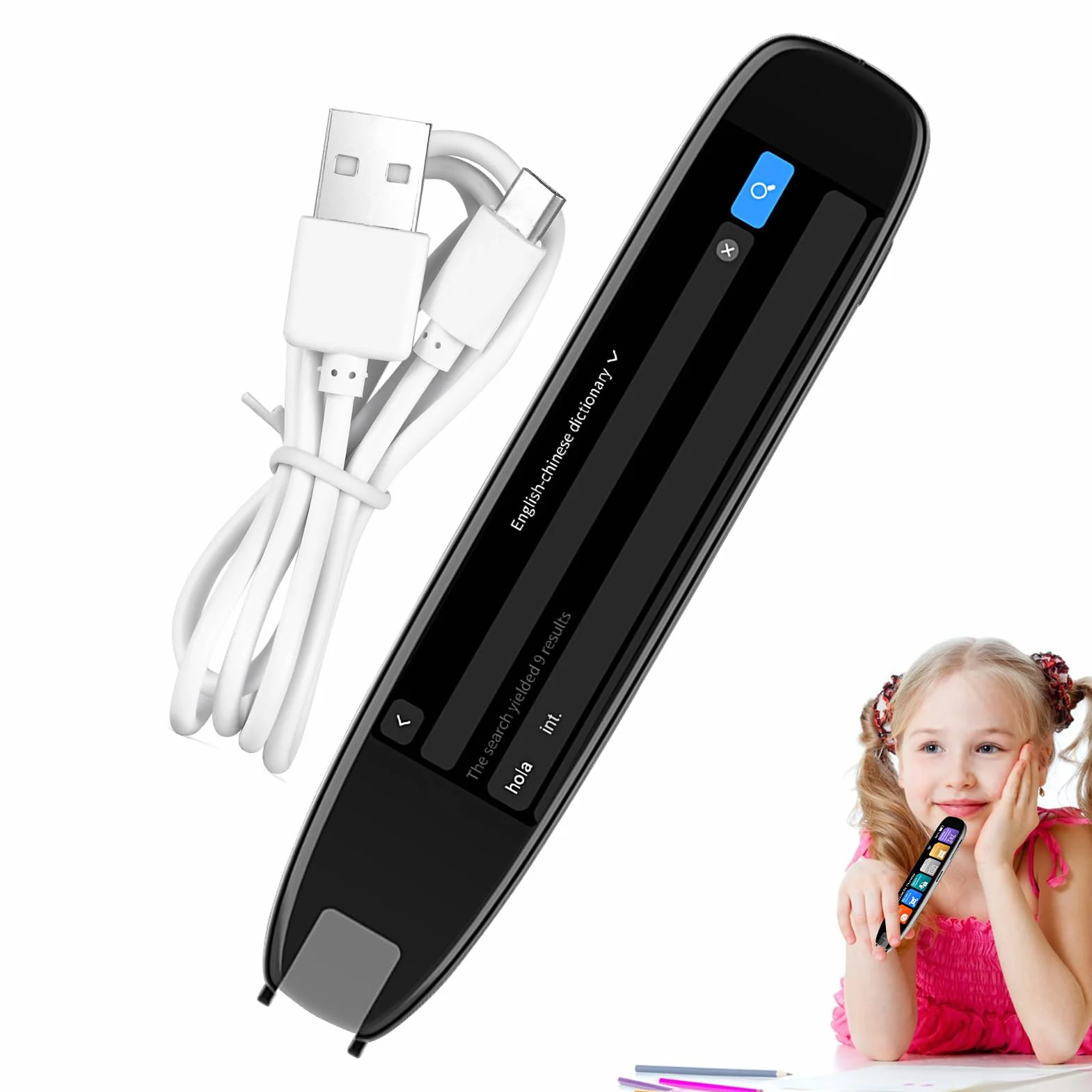 Penna scanner | Traduttore scanner per dislessia con touch | Con dizionari elettronici 142 lingue e testo a voce per studenti