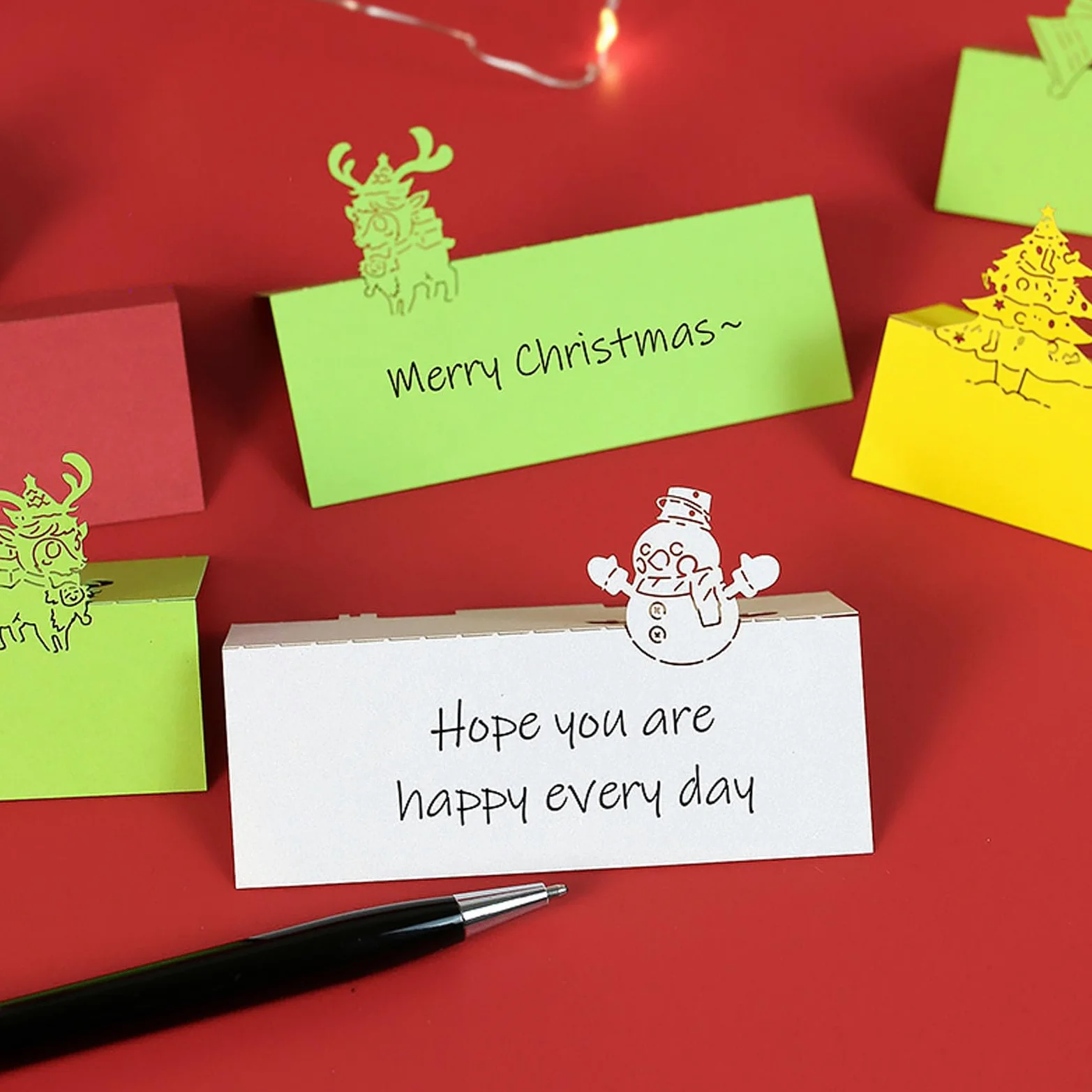 Albero di Natale 3D Memo Pad Innovativo Carving Art 3D Sticky Notes Carving Art Notepad