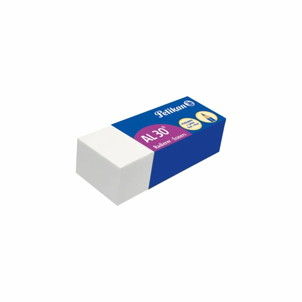 Pelikan Gomme da Cancellare AL 30 Bianca 43x17x12mm 30 Pezzi