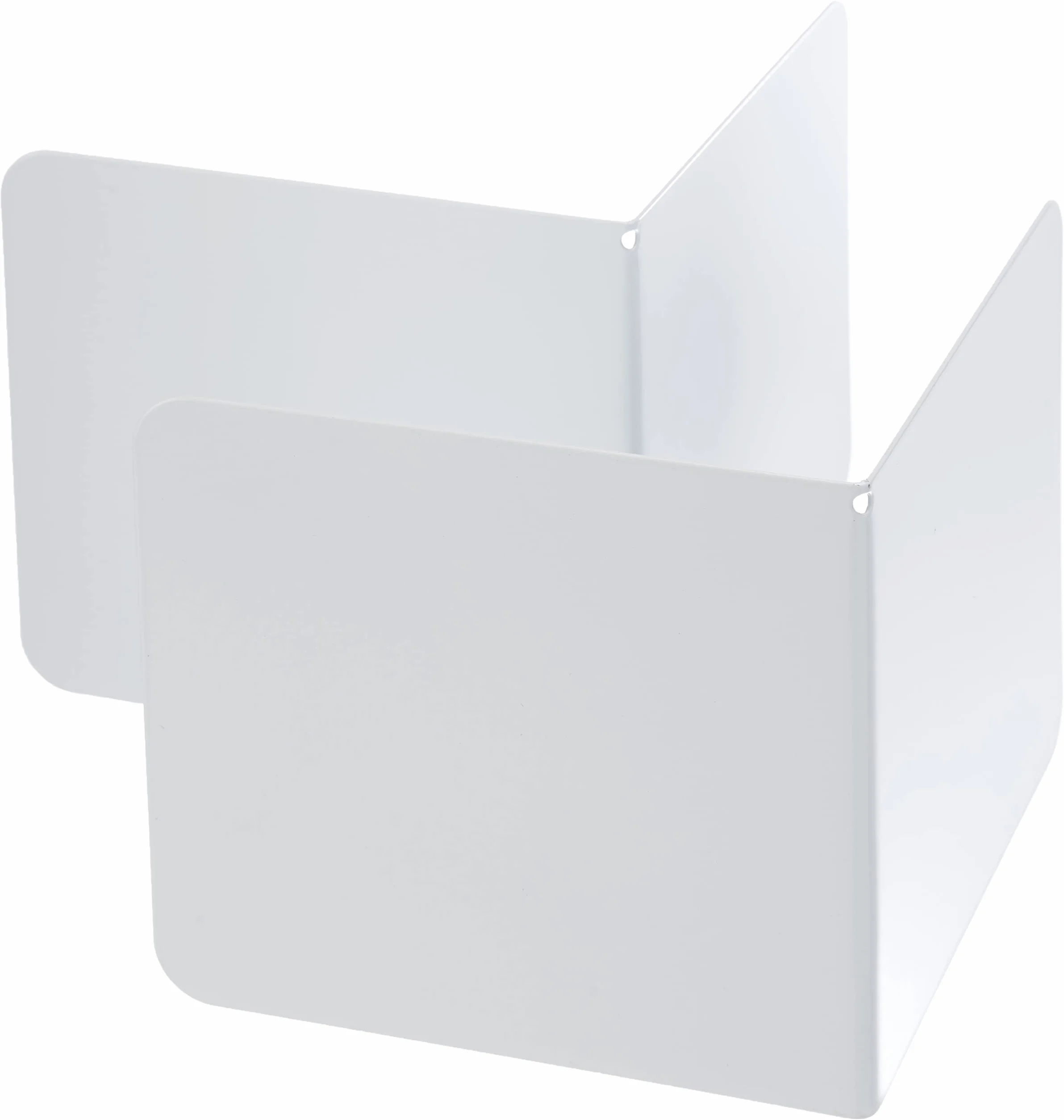 Alco 4302-10 Reggilibri in metallo 130x140x140 mm 2 pezzi Bianco