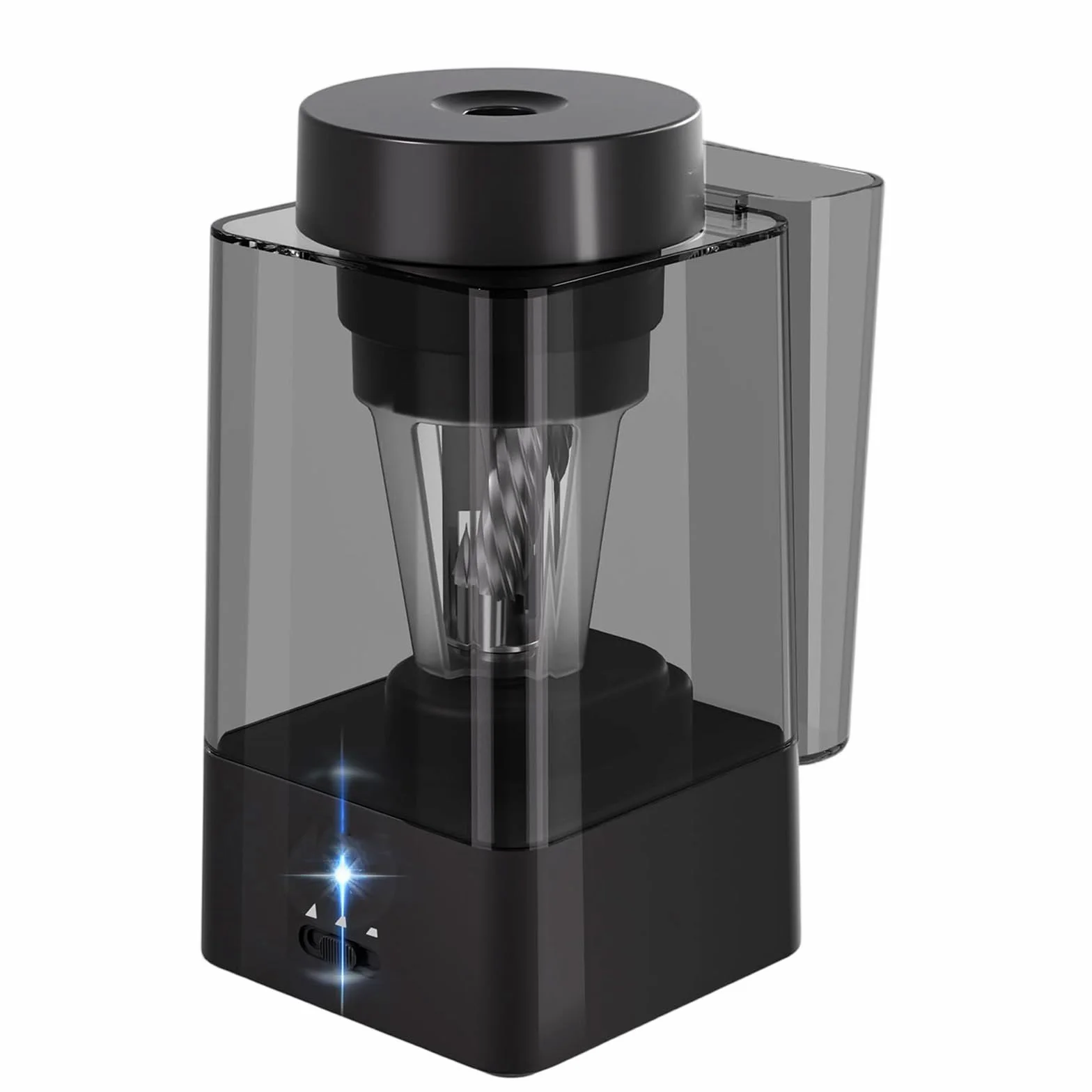 Temperamatite elettrico, strumento da disegno senza fili, batteria ricaricabile da 1800 mAh, 6-12 mm di scrittura, stecche luminose a LED, corpo compatto, alimentazione a batteria temperamatite