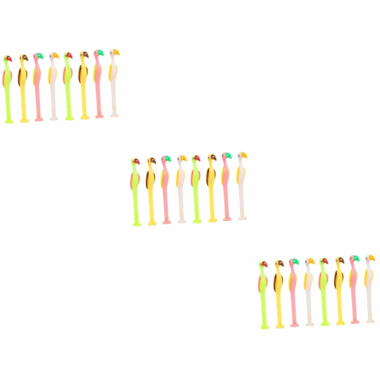 SHINEOFI 24pezzi Penne Gel Creativo Forma Di Fenicottero Con Inchiostro Nero Cancelleria Per Scuola Scrittura e Resistente All Usura Colori Random