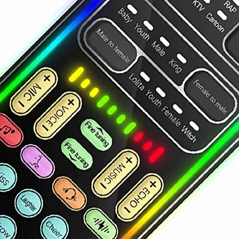 Cambia Voce Portatile, Travestimento Vocale Bluetooth Portatile con 8 Effetti Sonori, Luci a LED, Voce Regolabile, Modulatore Vocale per Giochi per PC