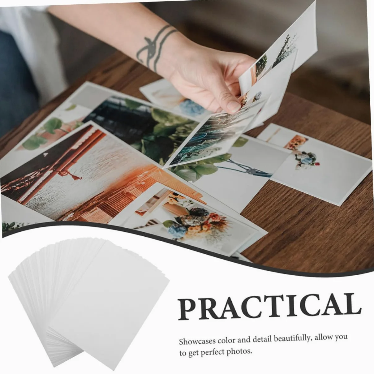NUOBESTY 4 Set Di Fogli Di Carta Fotografica Per Stampa Carta Fotografica Con Finitura Lucida Versatile Per Luso Quotidiano 100 Fogli*4