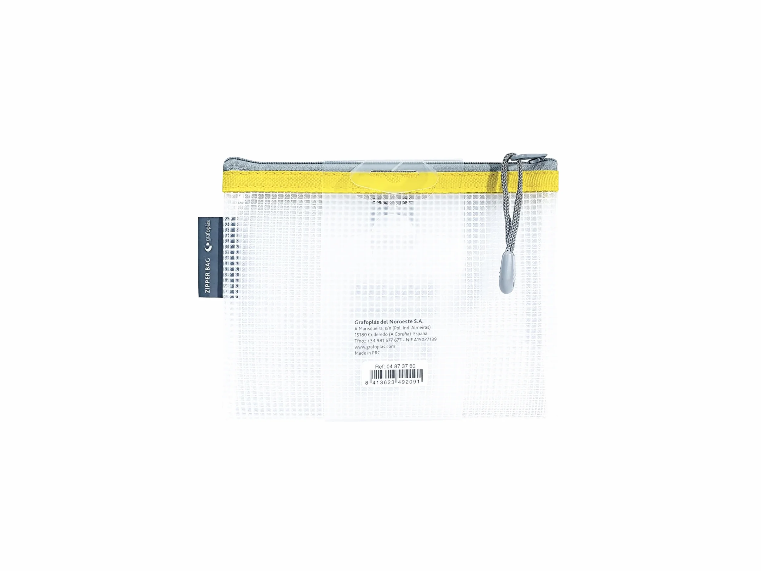 Borsa con cerniera EVA A6 trasparente 17,5 x 12,5 cm gialla