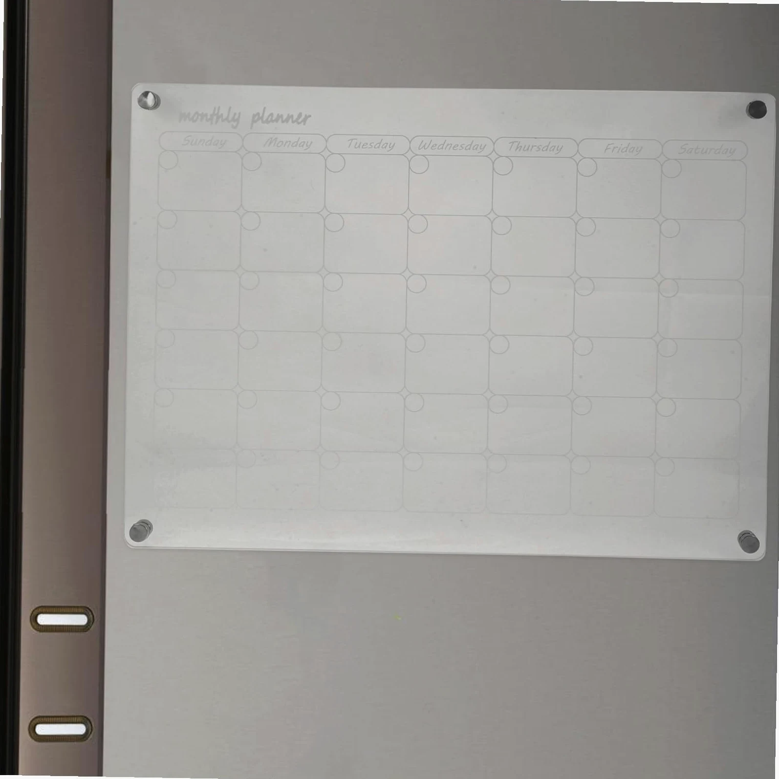 Calendario Magnetico Lavagna Settimanale e Mensile per Frigorifero Planner Pasti con Superficie Cancellabile Set Completo con Pennelli e Magneti Resistenti Organizer Cucina