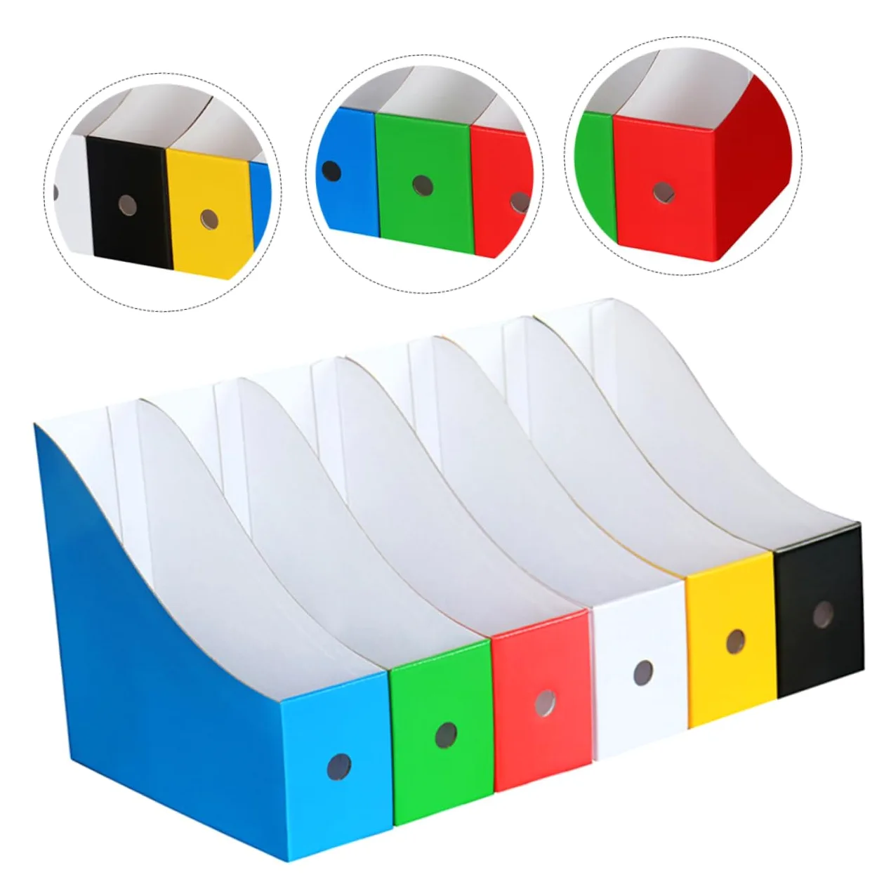 Veemoon 6 Pezzi Organizer Per Scrivania in Porta Riviste Scatola Per File Da Ufficio Portadocumenti Scaffale Per Documenti Organizer Per Documenti Da Scrivania Scatola Per