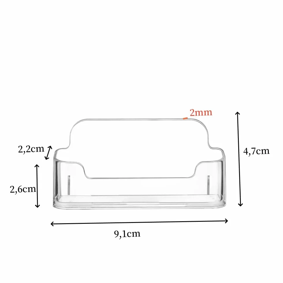 Porta Biglietti da Visita in Acrilico Trasparente 12 Pcs per Scrivania e Ufficio