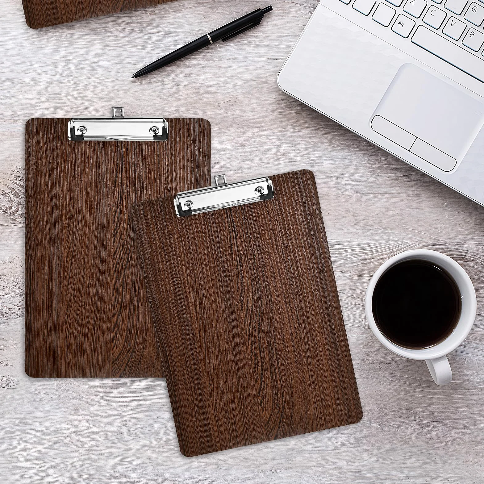10 Pezzi Portablocco di Legno, Clipboard Menu Board, Portablocchi Appunti Porta-Pad Lavagna da Scrittura a4, Cartellina Rigida con Pinza e Foro, Cartella Portablocco per Scuola Ufficio Ristoranti