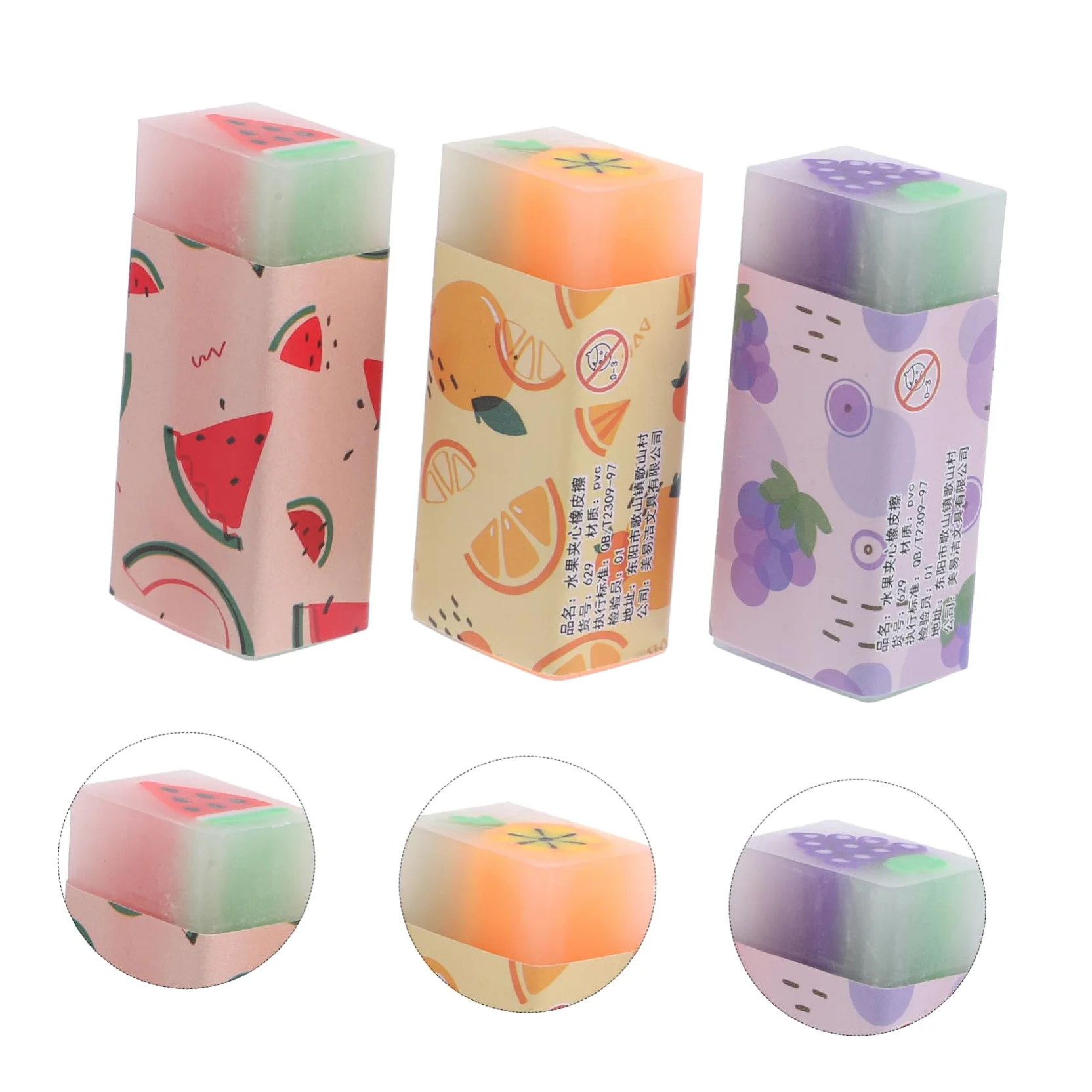 TEHAUX 36pezzi Cancellare Profumate Forma Di Frutta Per Ragazzo Ragazza Cancelleria Divertente e Decorativa Per Scuola e Attività Ricreative