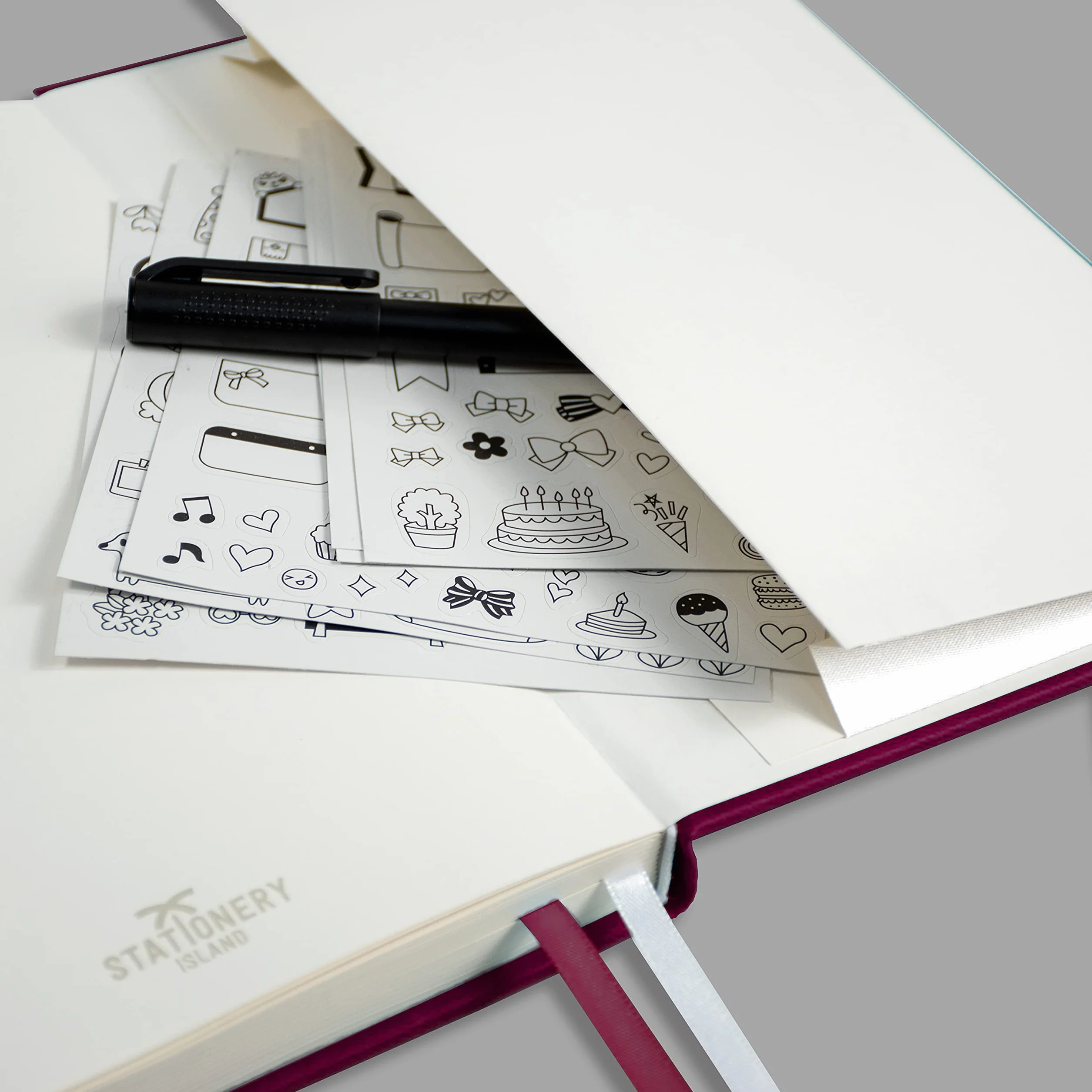 STATIONERY ISLAND Quaderni a Quadretti A5 Bullet Journal Puntinato 180 Pagine Taccuino 120gsm