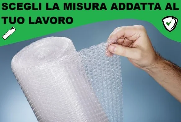 D. & D. Polistirolo - Pluriball H 100 cm x 100 mt/l per Imballaggio e Spedizioni – Made in Italy – Bolle Aria per Protezione, Imbottitura, Confezionamento di Oggetti nel Trasporto