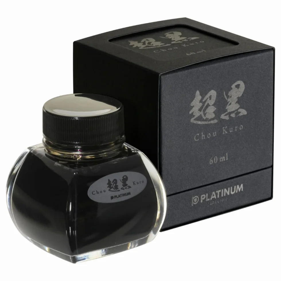 PLATINUM, Bottiglia di inchiostro - Carbon Black CHOU Kuro (60mL).