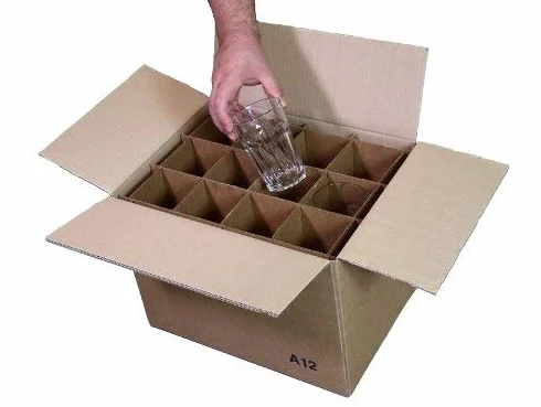 5 Scatole 24 Bicchieri Alti Max cm 14 Cartone 2 Onde Trasloco+Spedizione