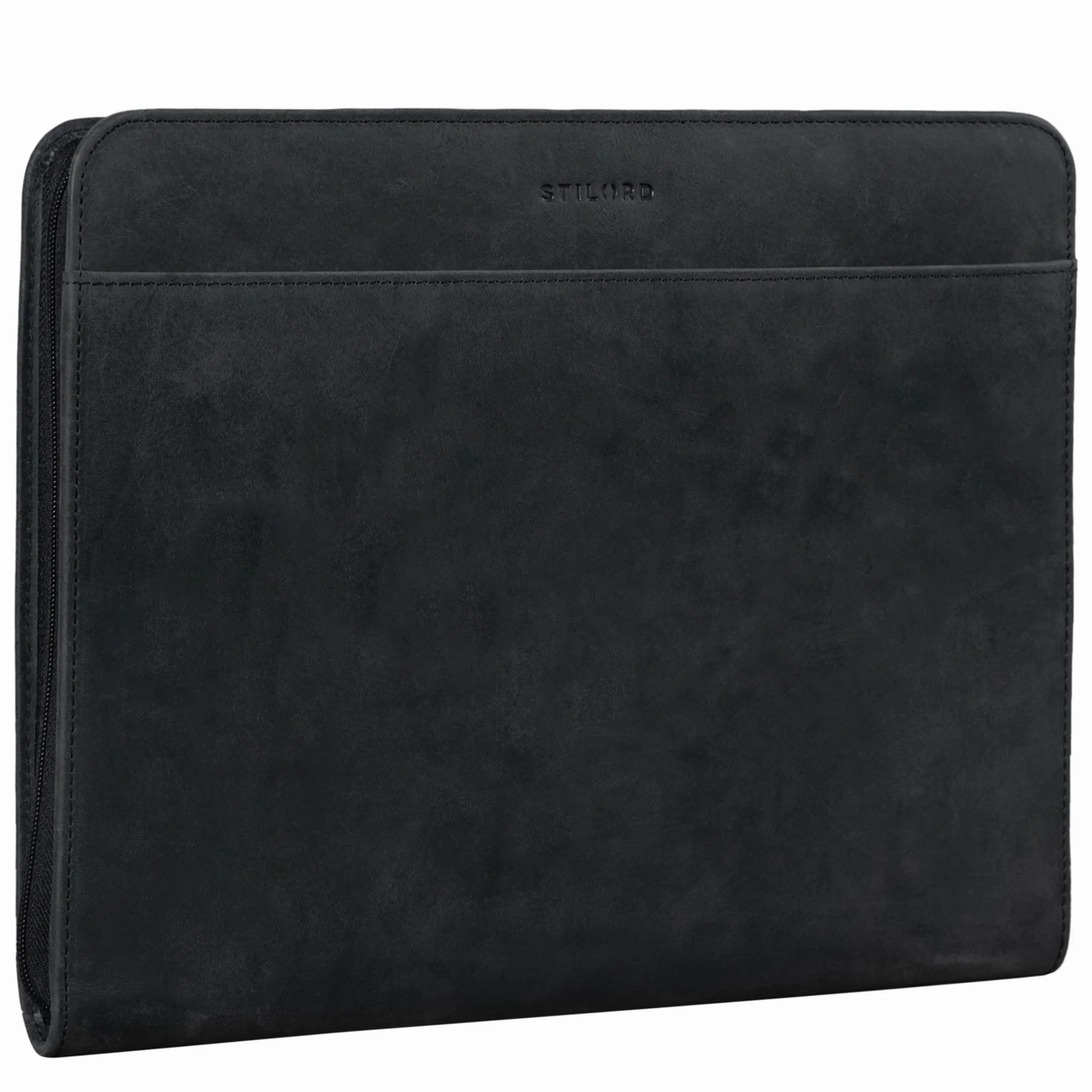 STILORD “Massimo” Cartella Portadocumenti A4 Pelle con Cerniera Custodia Organizer Vintage Portablocco per MacBook 13,3’ Colore:milano - marrone