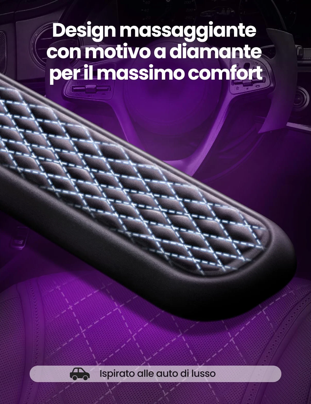 Vaydeer Pompone Mouse Pad Kit, Memory Foam Wrist Rest for Laptop and Computer, Non-Slip - Black