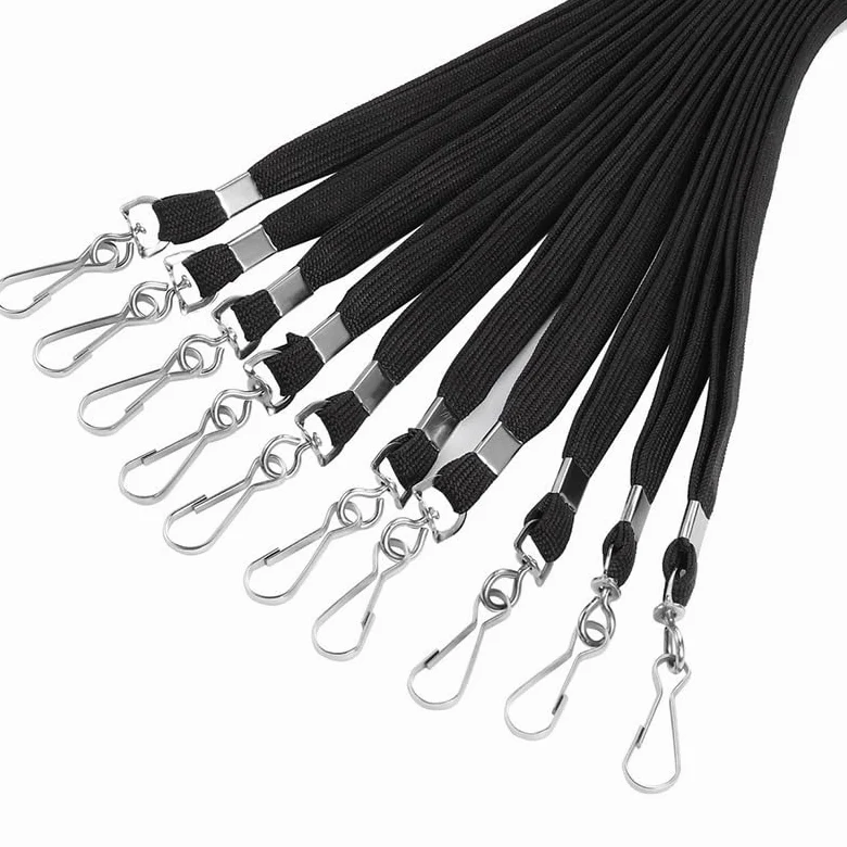 Lanyard Da Collo 50 pezzi/lotto di cordini sicurezza separabili con fibbia neri, blu e rossi for porta carte, badge, portachiavi, carta d'identità(50 red)