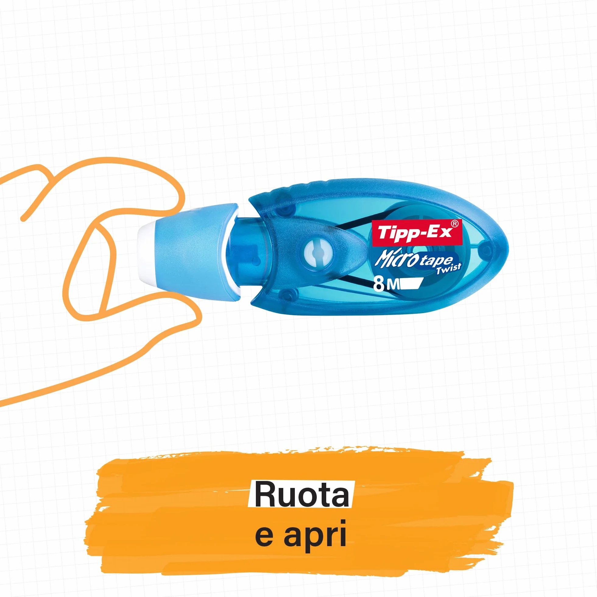 Tipp-Ex Correttore a Nastro Micro Tape Twist, Confezione da 10 Unità
