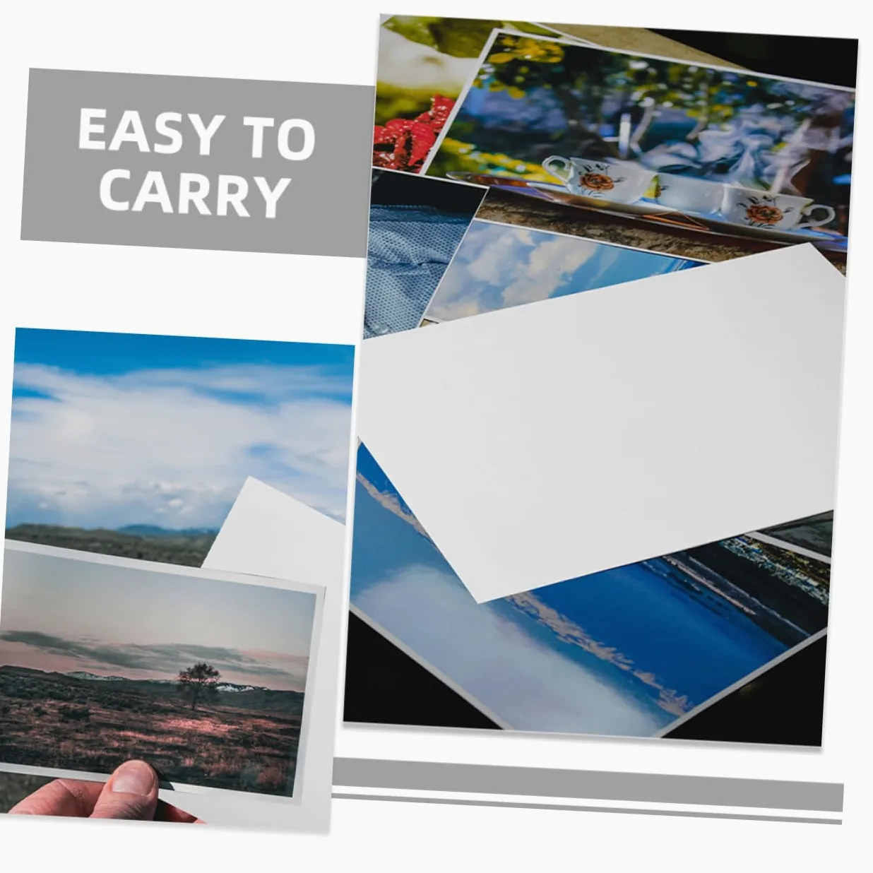 100pezzi Carta Fotografica Lucida Carta da Stampa Lucida Fogli per Stampante per Ufficio Fogli Fotografici per Stampante