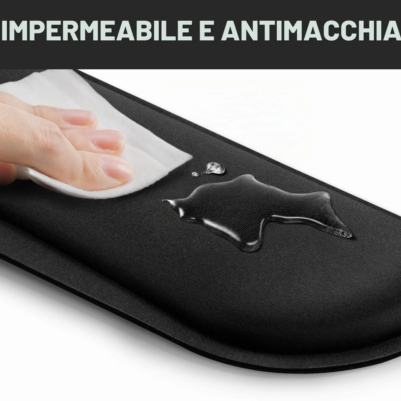 Gimars Poggia Polsi Mouse Tastiera Ergonomico Schiuma Memoria Gel Supporto Mouse Poggiapolsi per Alleviare Dolore Digitazione Gaming Ufficio Nero