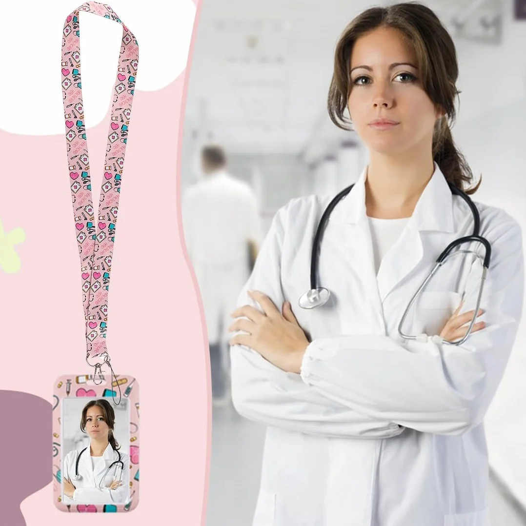 Porta Badge con Cordino da Collo Infermiera per Medici e Uffici