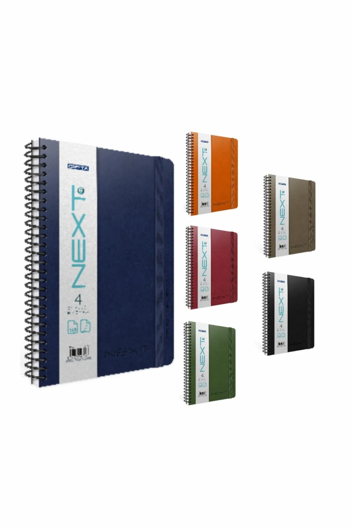 Gipta Next - Raccoglitore ad anelli con 4 scomparti, 17 x 24 cm, 150 fogli a righe