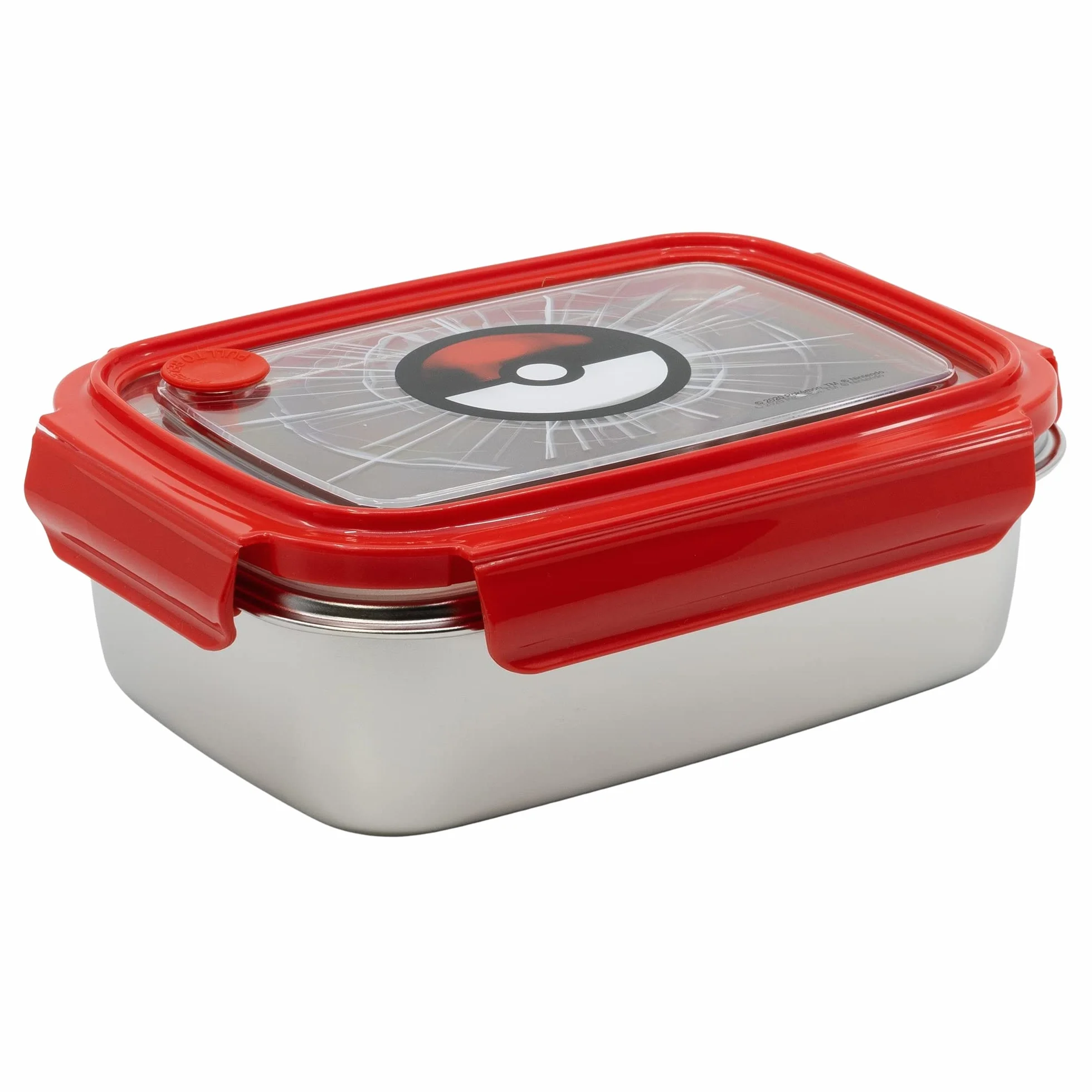 Stor Porta Pranzo Rettangolare in Acciaio Inox - 1020 ml Pokemon