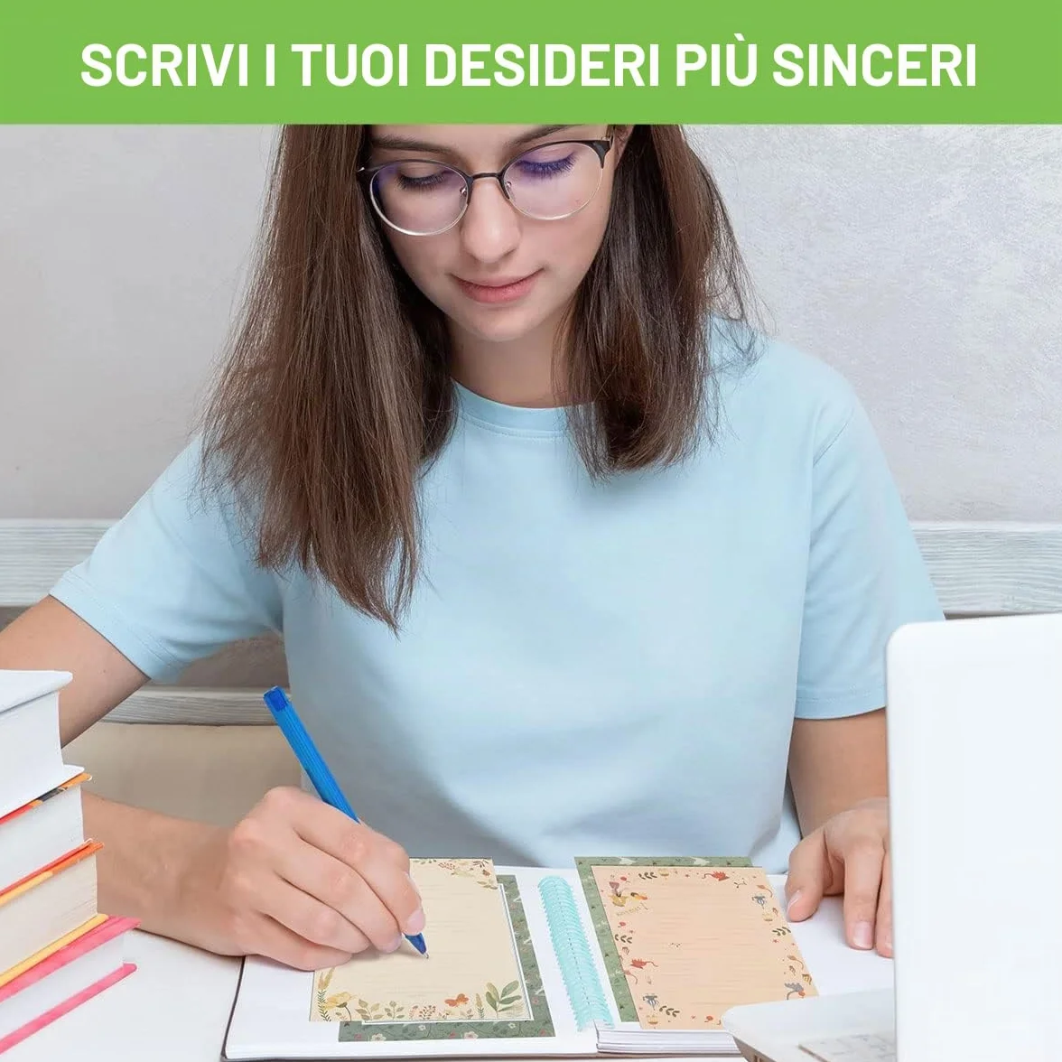 Vicloon Set Carta da Lettere e Buste 54 Pezzi 36 Fogli 18 Buste per Inviti