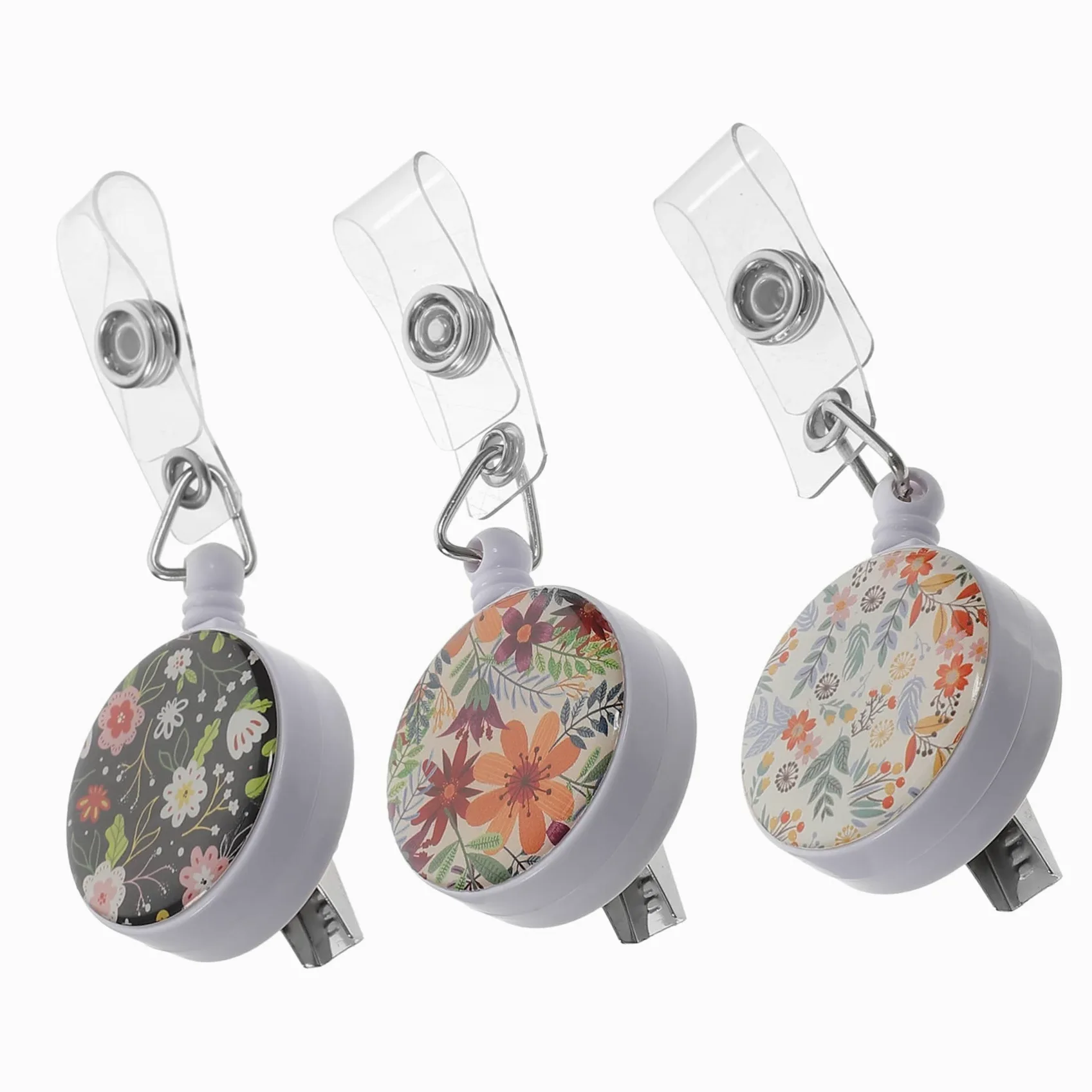 TEHAUX 15pezzi Porta Badge Retrattile Con Design Facile Da Usare Resistente e Portatile Per Id Badge e Chiavi Adatto Per Ufficio Scuola Ospedale e Altro