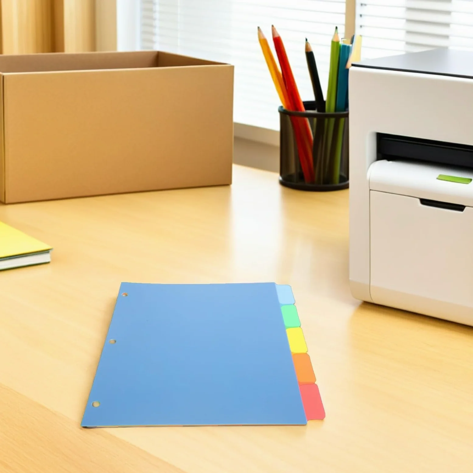 DOITOOL 20pezzi Divisori in Plastica Colorati per Raccoglitori con Linguetta Vuota per Scrivere sulla Pagina Riutilizzabili per Quaderni ad Anelli Anelli per Ufficio Casa e Scuola