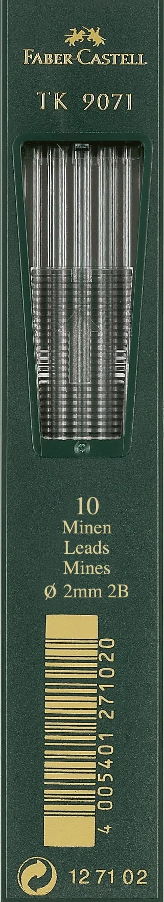 FABER-CASTELL TK 9071 Matita a mina mobile 2,0 mm 2B 10 mine di ricambio