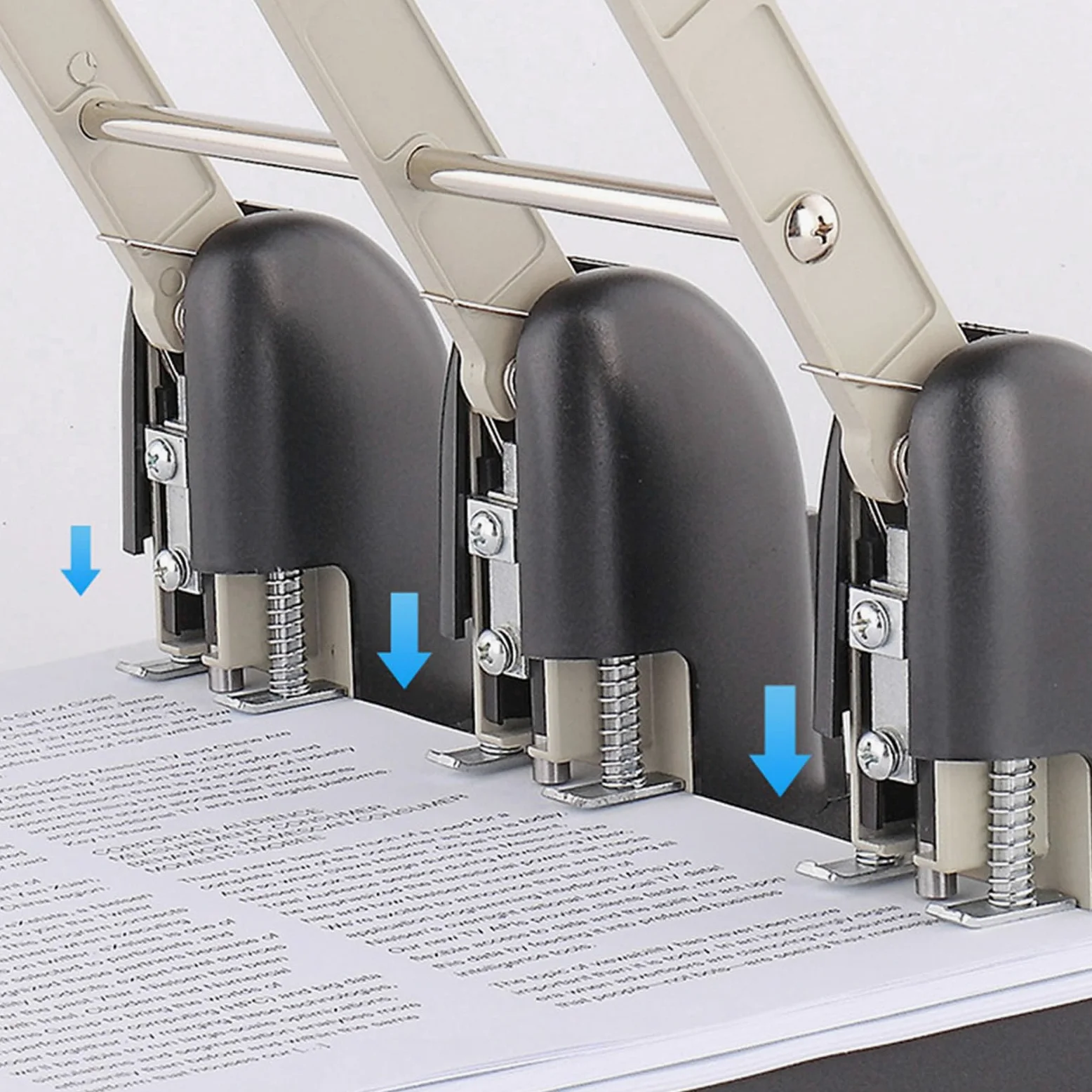 Perforatrice a 2 fori per servizio, capacità 150 fogli, perforatrice per carta, impugnatura ergonomica, per risparmiare manodopera, punzoni industriali con vassoio per coriandoli