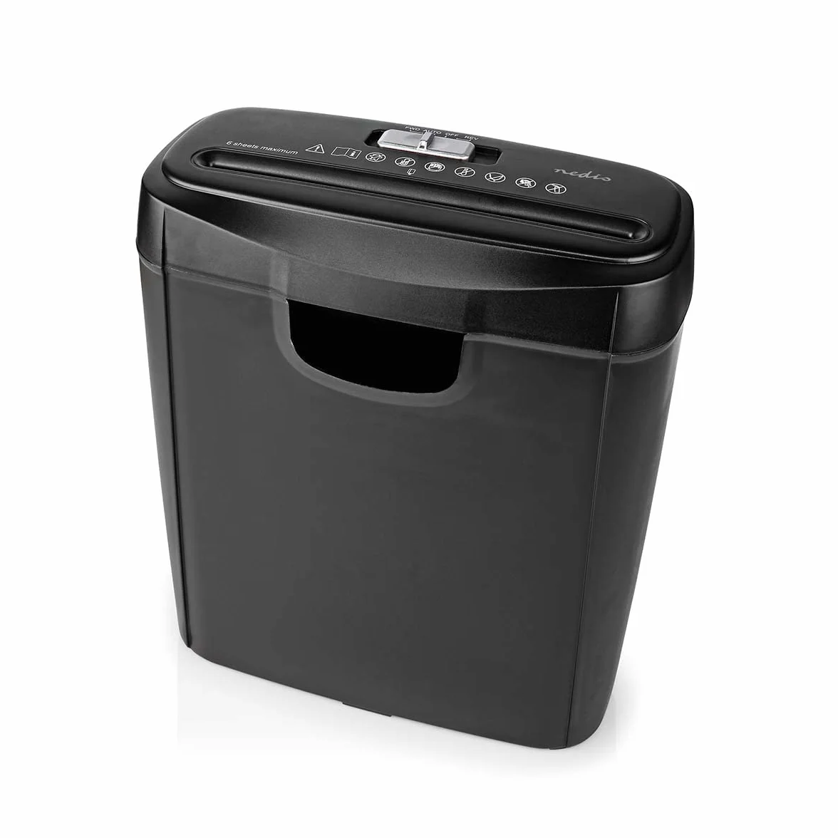 Distruggi documenti - 6x pagine A4-10 l - Standard di sicurezza: DIN 2-190 W - Nero