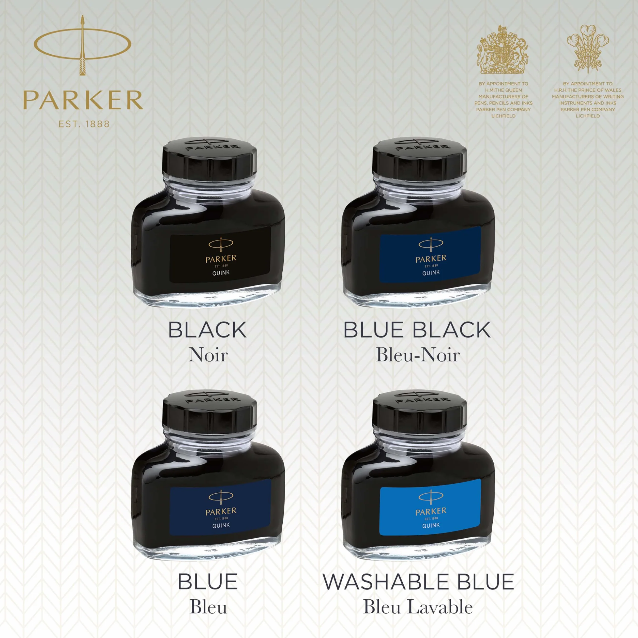 Parker Quink nero inchiostro liquido per penna stilografica 57 ml