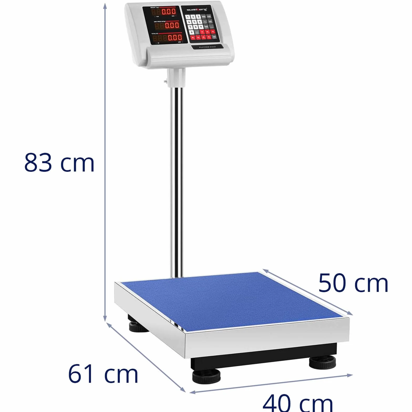 Steinberg Systems Bilancia a piattaforma Pesapacchi Professionale SBS-PF-150/10A 230 V 150 kg 10 g Acciaio Inox