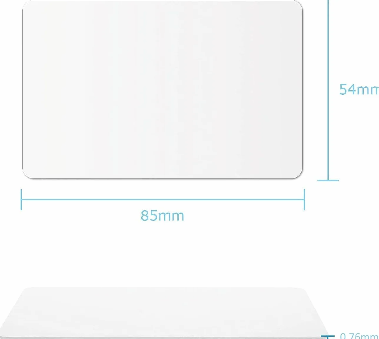 200 Carte PVC Bianche, Carte Bianche Plastica CR80 0.76mm, Card PVC per Stampanti, Fogli di Plastica Bianca, Scheda Bianca per Badge e ID
