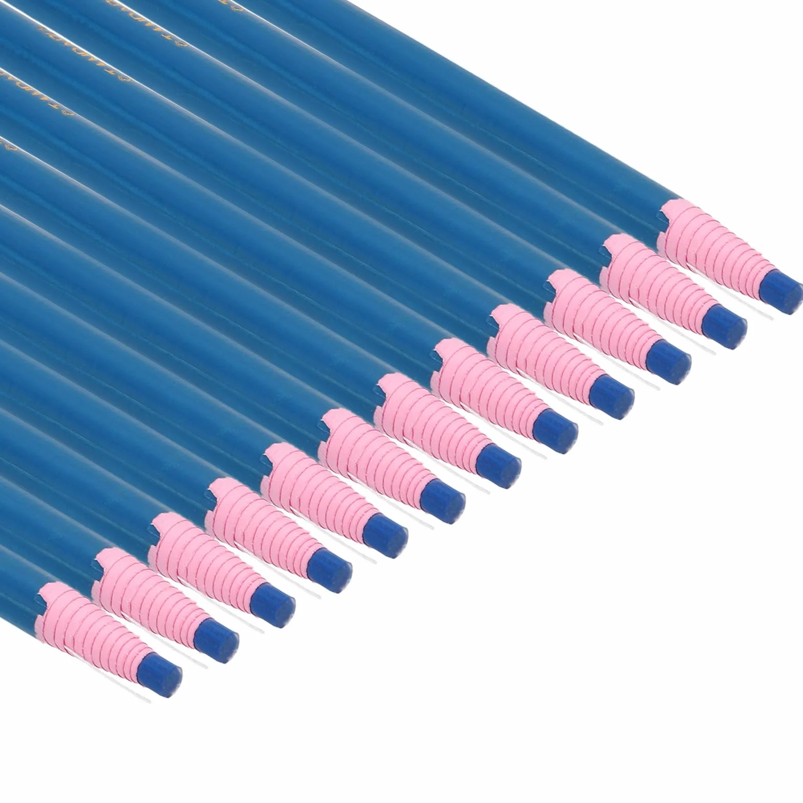 PATIKIL Pennarelli Staccabili 12pz Matite Cera Grasso Legno per Indumenti Vetro Pellicola Disegno Carta Vinile Metallo Blu