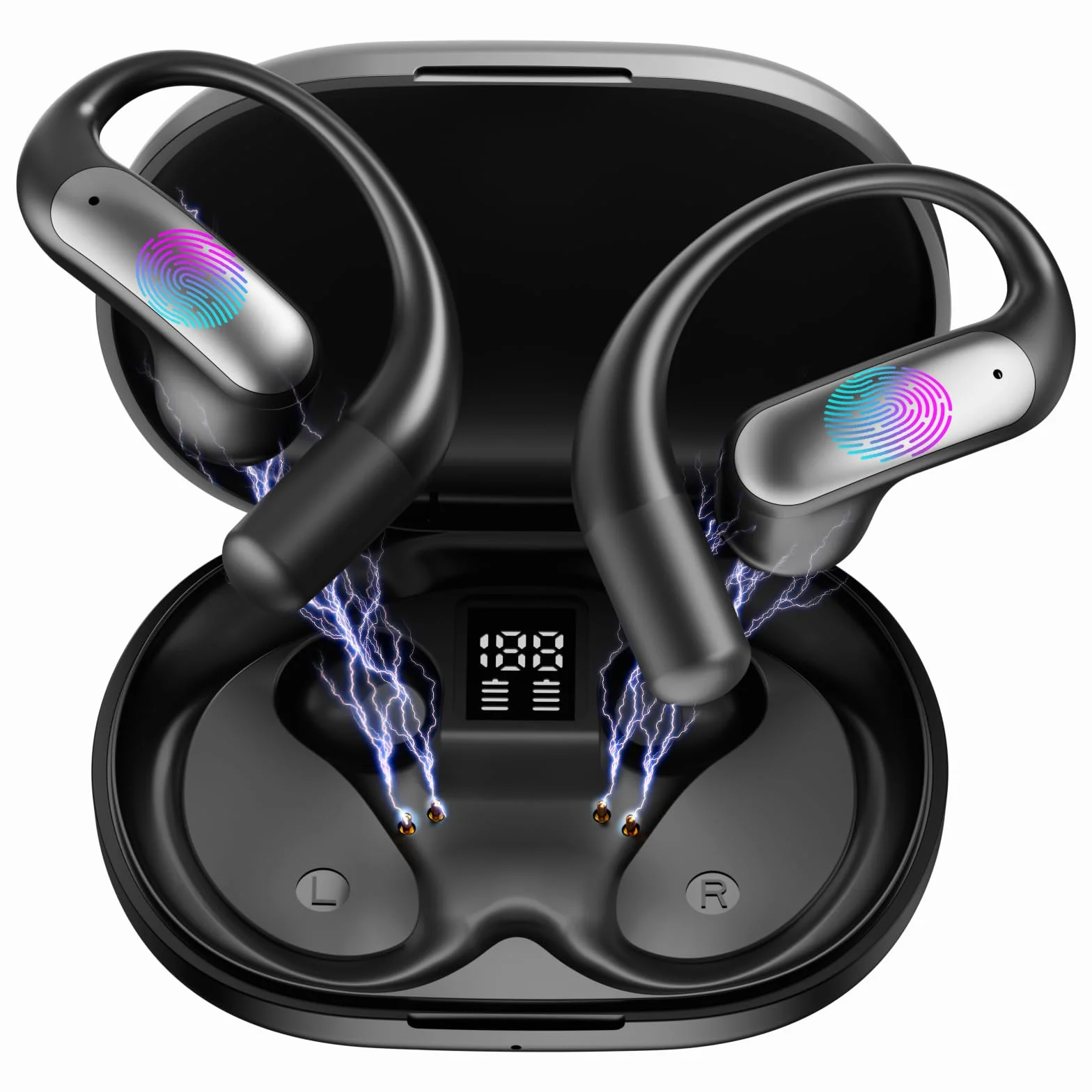 ANSTEN AI Cuffie Traduzione Simultanea, 4-in-1 Traduttore Vocale Istantaneo Multilingue 144 Lingue, 7 Modalità Traduzione, Codice di Autorizzazione Permanente, Cuffie Bluetooth per Viaggi/Affari