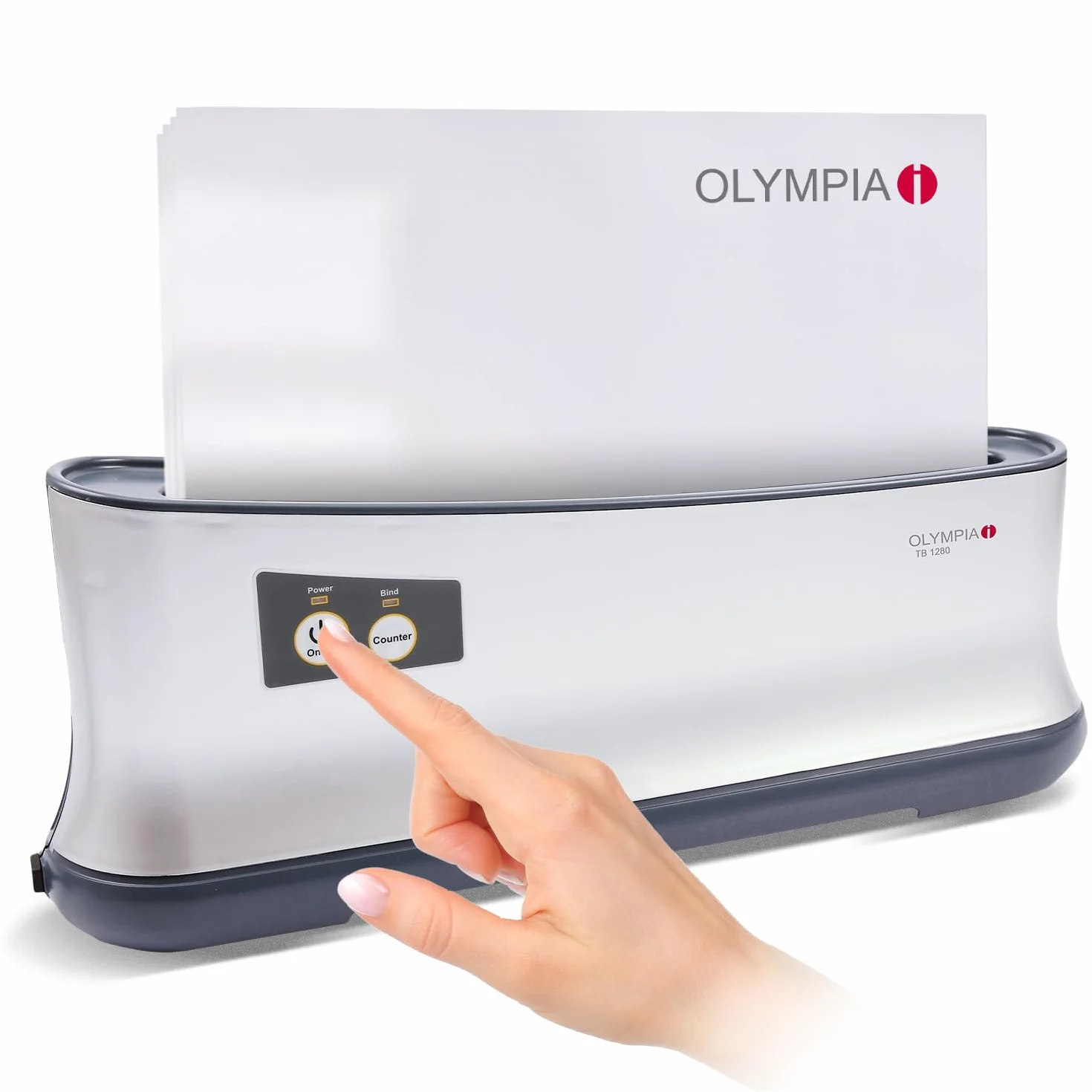 Olympia TB 1280 - Termorilegatrice, spegnimento automatico dopo 90 minuti di attesa
