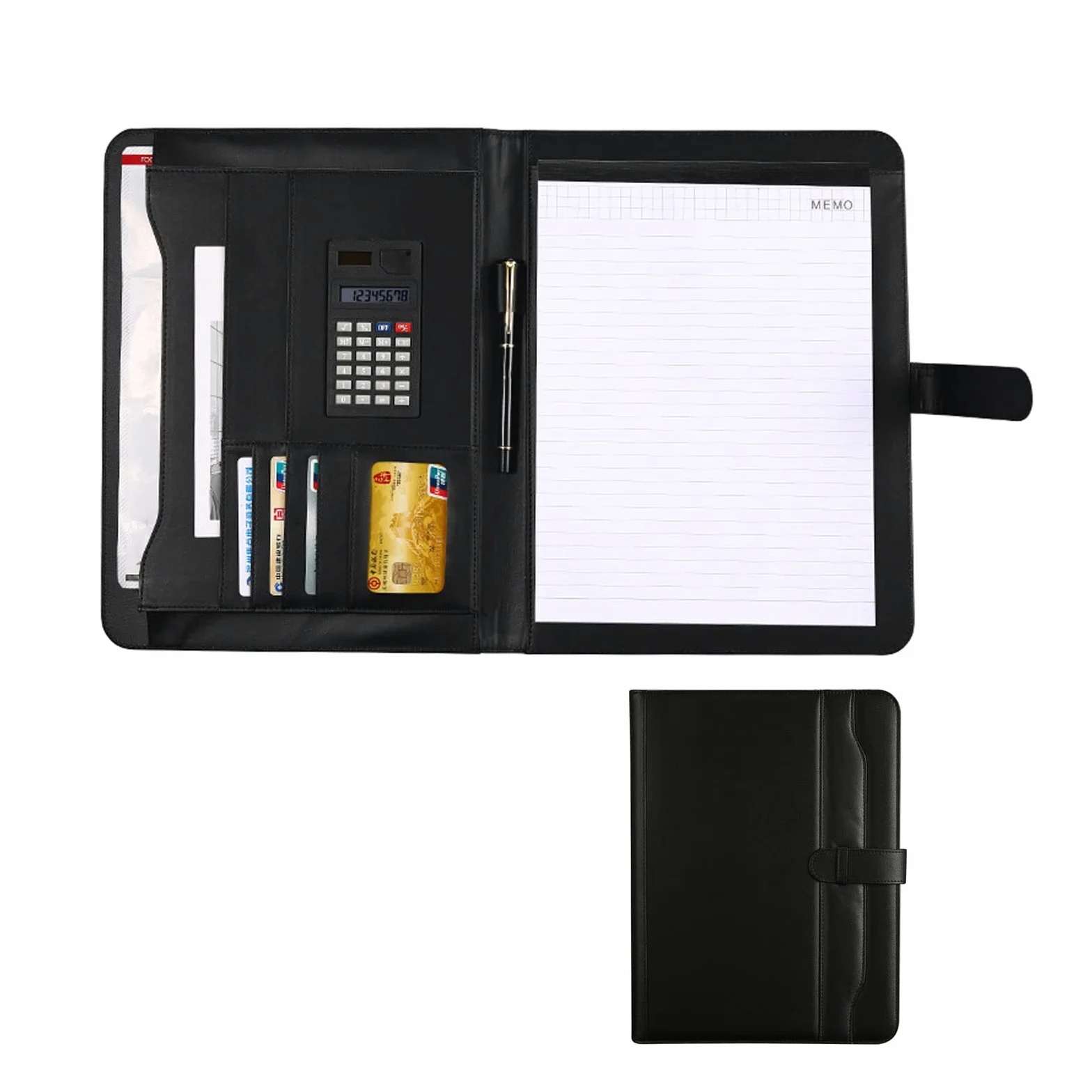Cartellina A4 Porta Documenti Per Conferenze Cartellina Porta Documenti Con Calcolatrice E Blocco Note Porta Documenti Organizer Per Intervista Viaggi Riunioni