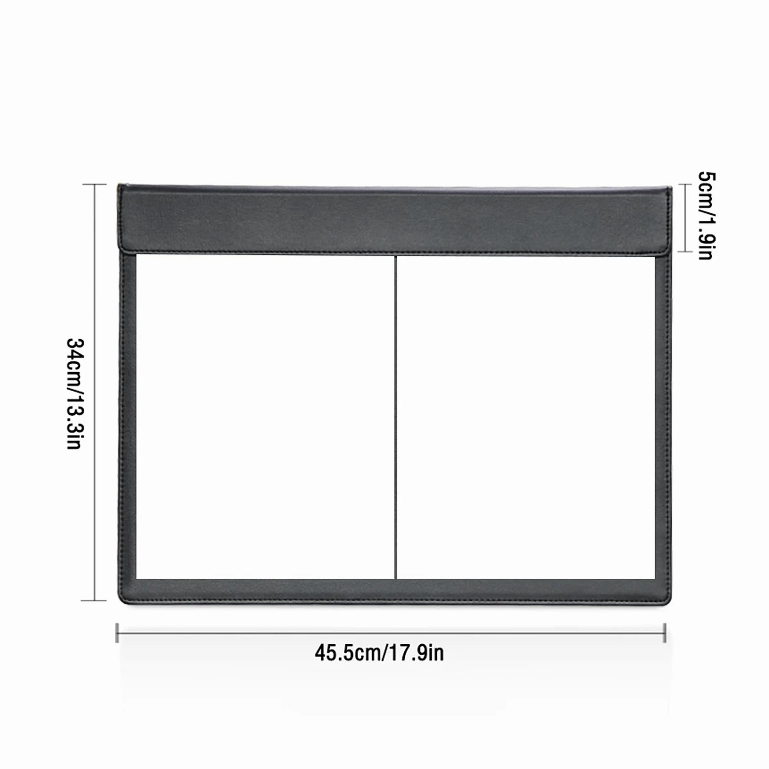 Portablocco Business foldering di Fascia Alta riunione di Cuoio Scrittura tampone A3 Desk tampone Signature Clip legante Magnetico per Ufficio, Hotel, Studio Clipboard Portablocco (Color : Black)