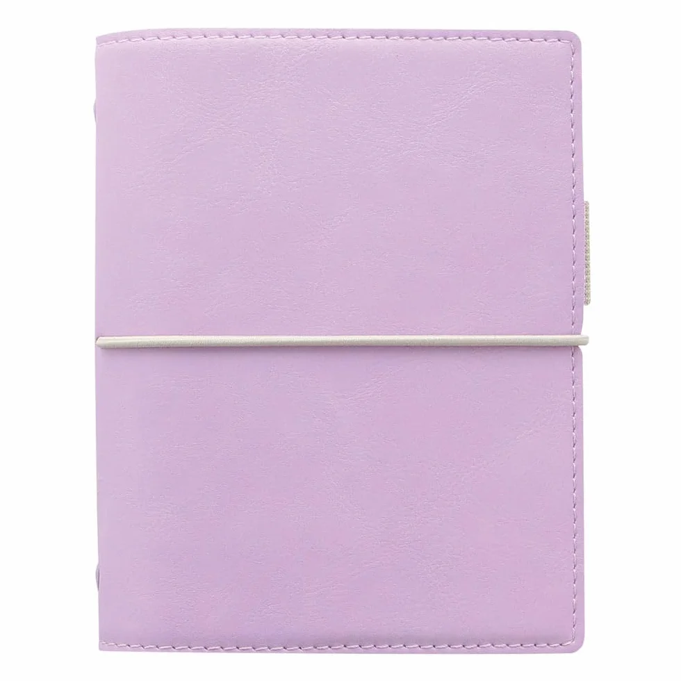 Filofax Domino C022609-25 - Agenda settimanale 2025, formato tascabile, formato tascabile, liscia, effetto pelle, effetto grana, tattile, a sei anelli, visualizzazione settimanale, multilingue