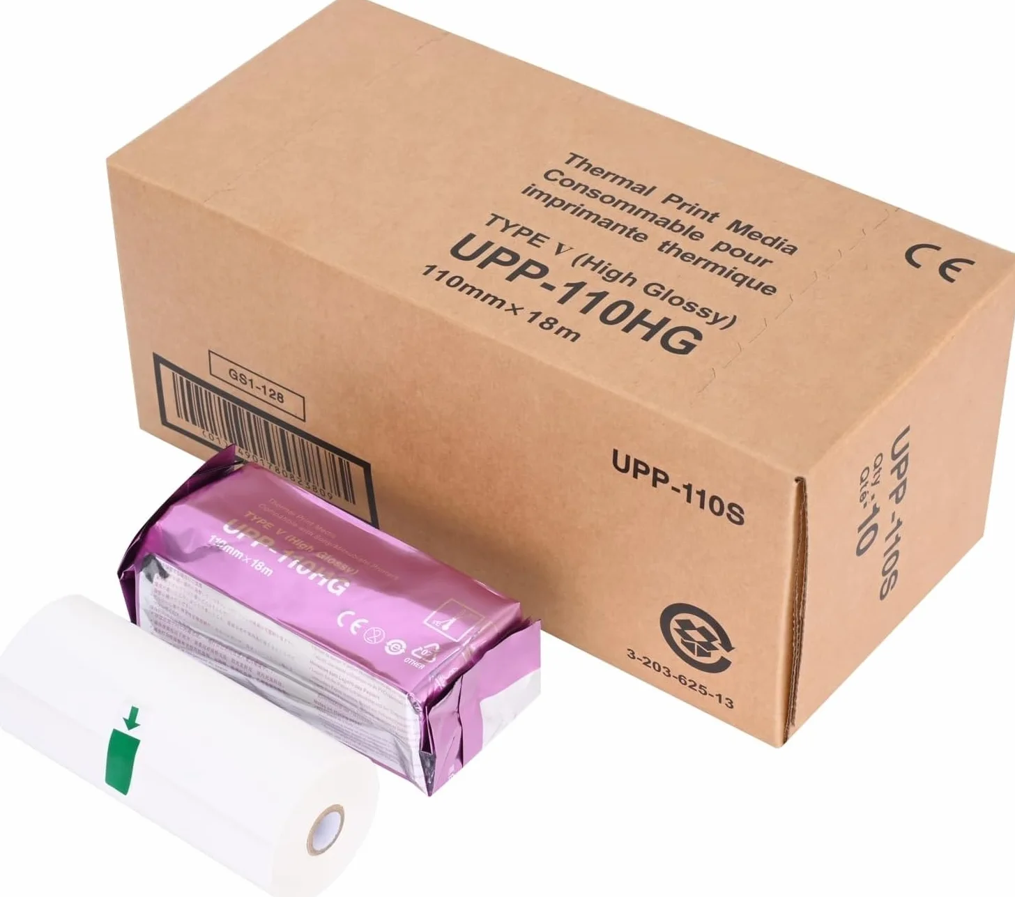 Film/media compatibili di ultrasuono UPP-110HG High Gloss Carta 10 Rotoli, Tipo V High Gloss Thermal Print Film/Media