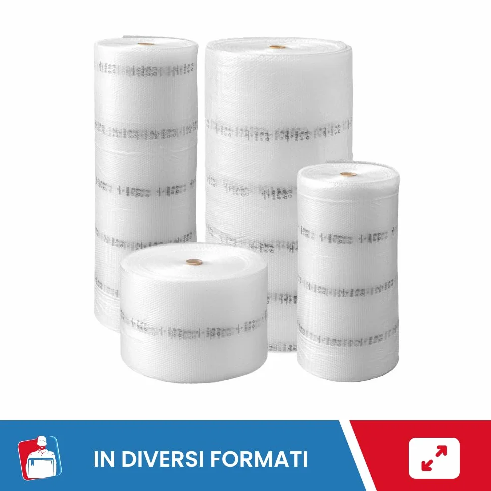 Pluriball Imballaggio 1x100mt 55gr/mq Plastica con Bolle per Protezione Oggetti