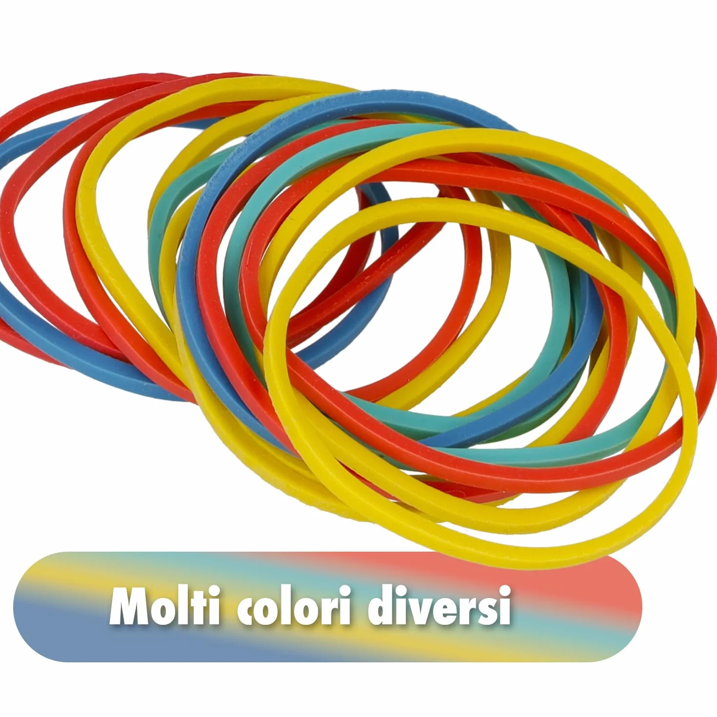 Westcott Elastici 80 g, 170 elastici colorati, Ø 60-38 mm, E-10581 00