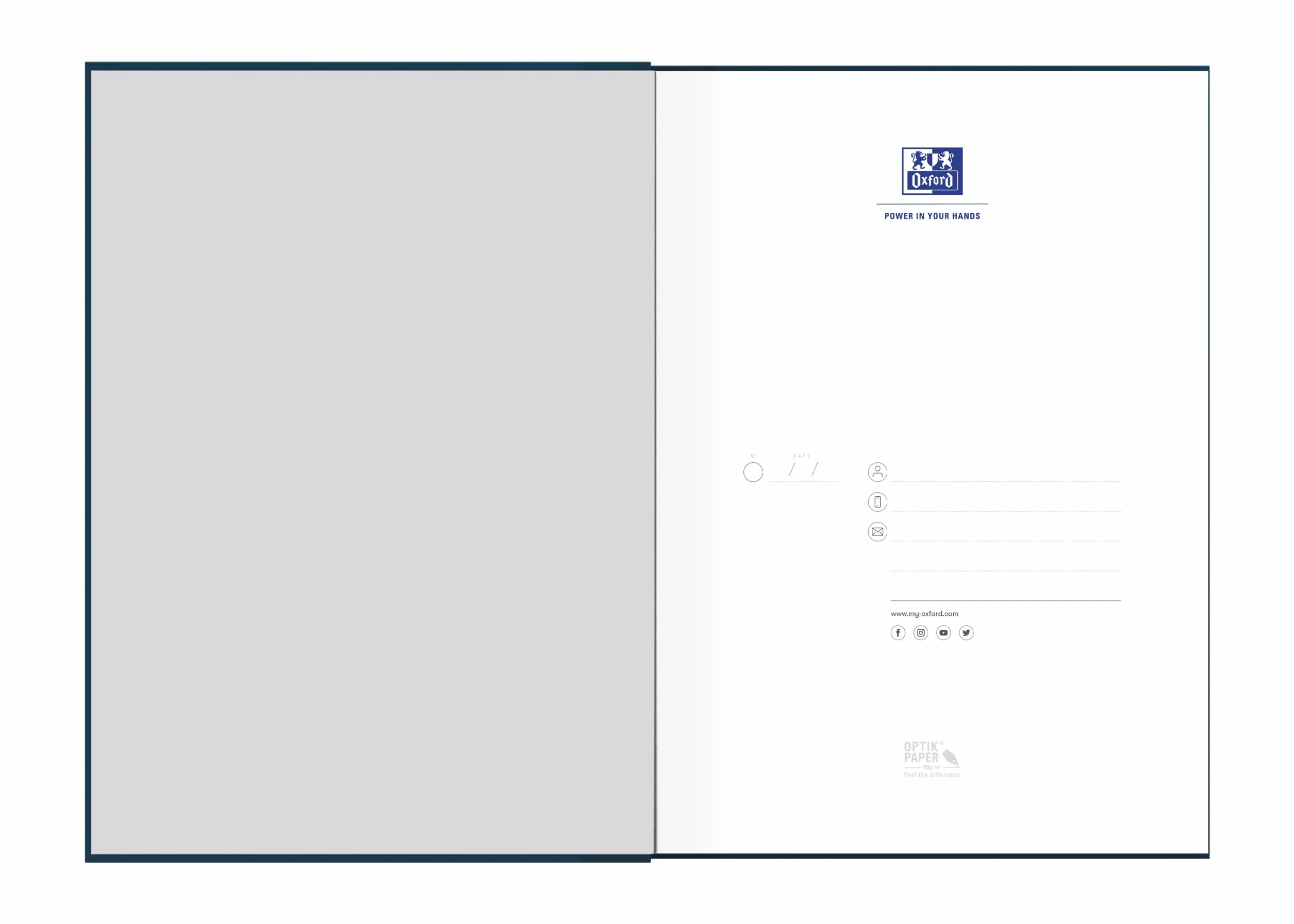Oxford Smart Black Notizbuch DIN A4 kariert gebunden